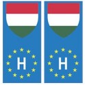 Hongrie europe drapeau Autocollant