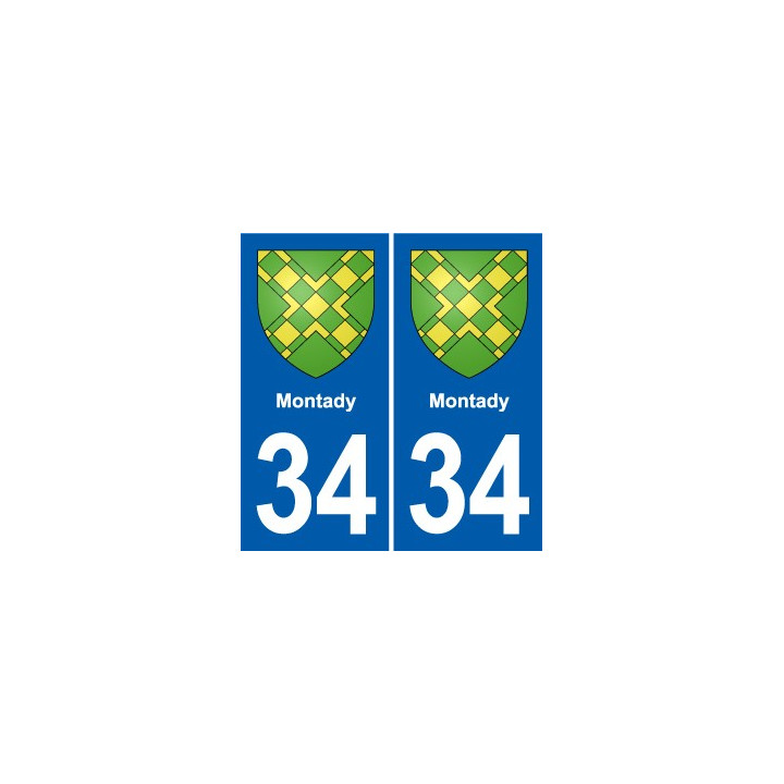 34 Florensac blason ville autocollant plaque stickers