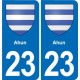 23 Gouzon blason ville autocollant plaque sticker