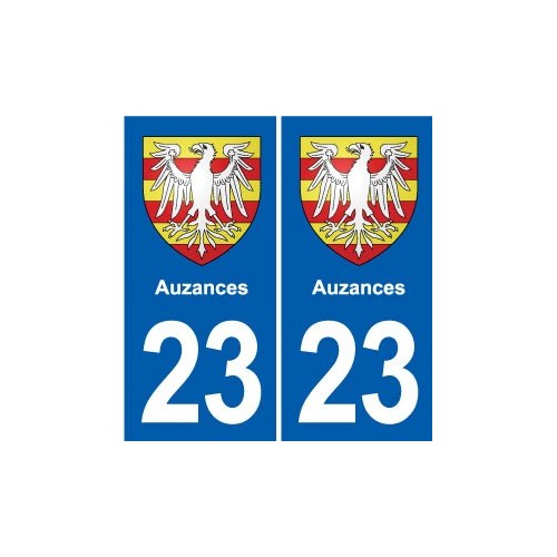 23 Gouzon blason ville autocollant plaque sticker