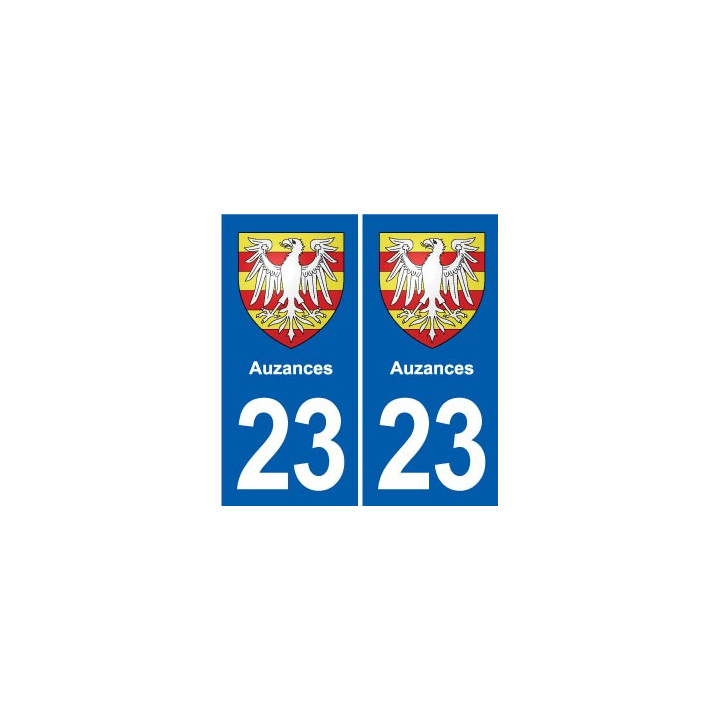 23 Gouzon blason ville autocollant plaque sticker