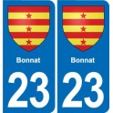 23 Gouzon blason ville autocollant plaque sticker