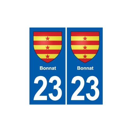 23 Gouzon blason ville autocollant plaque sticker