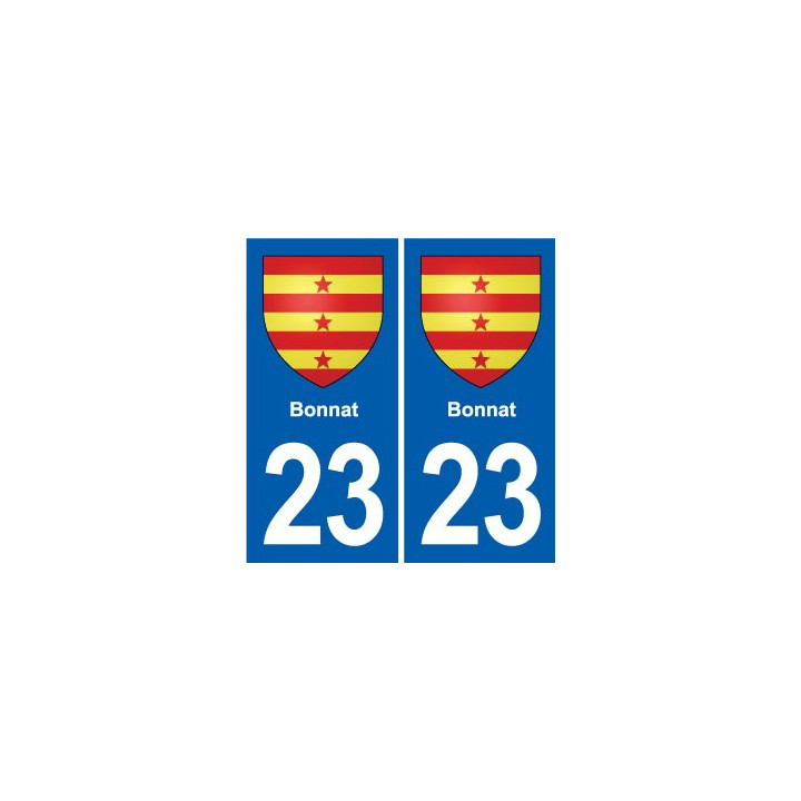 23 Gouzon blason ville autocollant plaque sticker