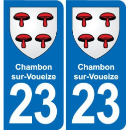 23 Gouzon blason ville autocollant plaque sticker