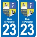 23 Gouzon blason ville autocollant plaque sticker