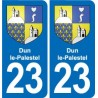 23 Gouzon blason ville autocollant plaque sticker