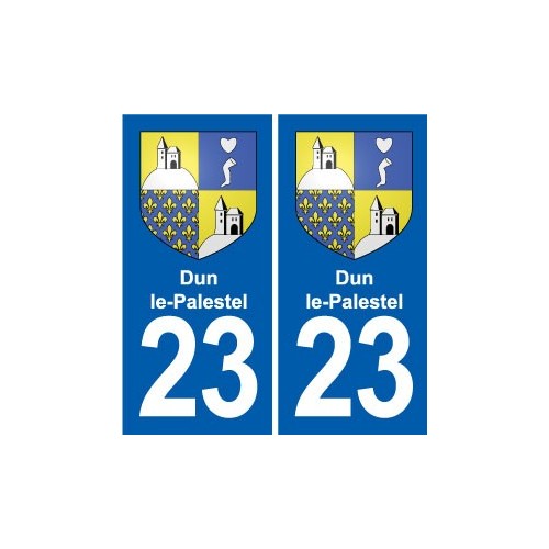 23 Gouzon blason ville autocollant plaque sticker