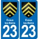 23 Gouzon blason ville autocollant plaque sticker