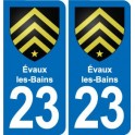 23 Gouzon blason ville autocollant plaque sticker