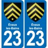 23 Gouzon blason ville autocollant plaque sticker