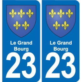 23 Gouzon blason ville autocollant plaque sticker