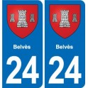 24 Coursac blason autocollant plaque stickers département