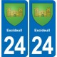 24 Coursac blason autocollant plaque stickers département