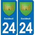 24 Coursac blason autocollant plaque stickers département
