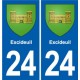 24 Coursac blason autocollant plaque stickers département