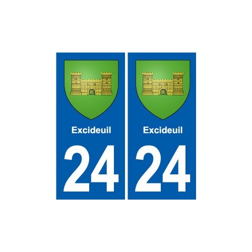 24 Coursac blason autocollant plaque stickers département