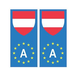 Autriche europe drapeau Autocollant