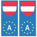 Autriche europe drapeau Autocollant