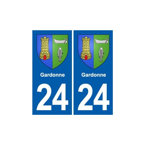 24 Coursac blason autocollant plaque stickers département