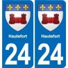 24 Coursac blason autocollant plaque stickers département