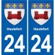 24 Coursac blason autocollant plaque stickers département