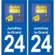 24 Coursac blason autocollant plaque stickers département