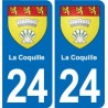 24 Coursac blason autocollant plaque stickers département
