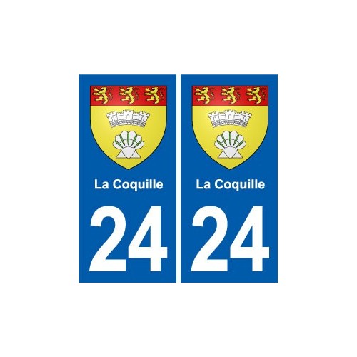 24 Coursac blason autocollant plaque stickers département