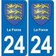 24 Coursac blason autocollant plaque stickers département
