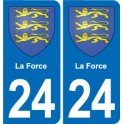24 Coursac blason autocollant plaque stickers département