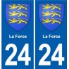 24 Coursac blason autocollant plaque stickers département