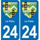 24 Coursac blason autocollant plaque stickers département