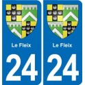 24 Coursac blason autocollant plaque stickers département