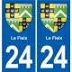 24 Coursac blason autocollant plaque stickers département