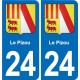 24 Coursac blason autocollant plaque stickers département