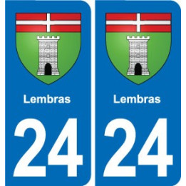 24 Coursac blason autocollant plaque stickers département
