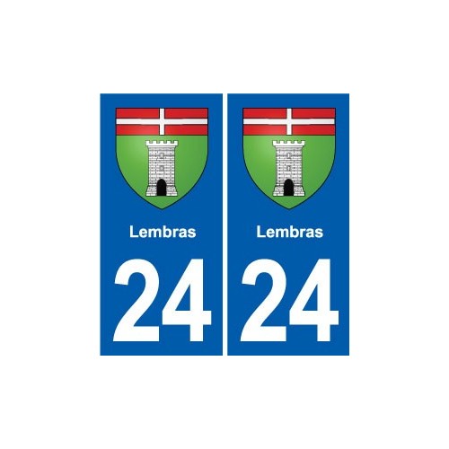24 Coursac blason autocollant plaque stickers département