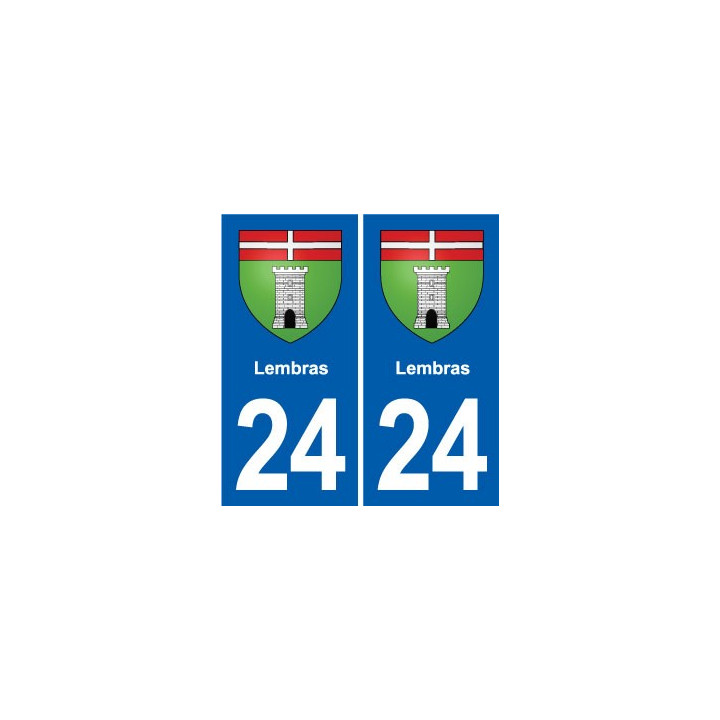 24 Coursac blason autocollant plaque stickers département