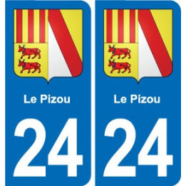 24 Coursac blason autocollant plaque stickers département
