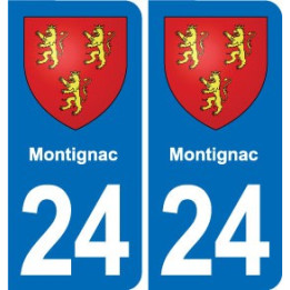 24 Coursac blason autocollant plaque stickers département