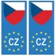 République Tchèque europe drapeau Autocollant