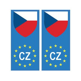 République Tchèque europe drapeau Autocollant