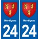 24 Coursac blason autocollant plaque stickers département