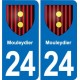24 Coursac blason autocollant plaque stickers département