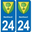 24 Coursac blason autocollant plaque stickers département
