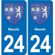 24 Coursac blason autocollant plaque stickers département