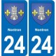 24 Coursac blason autocollant plaque stickers département