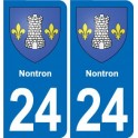 24 Coursac blason autocollant plaque stickers département
