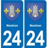 24 Coursac blason autocollant plaque stickers département